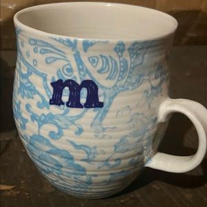 Anthropologie Monogrammed Mug ‘m’